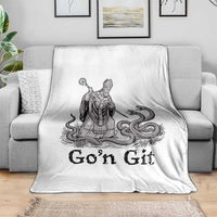 Go'n Git Funny Saint Patrick Banishing Snakes Throw Blanket Irish History Humor St Patricks Day