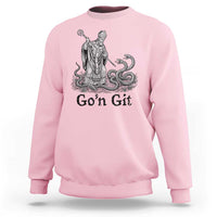 Go'n Git Funny Saint Patrick Banishing Snakes Sweatshirt Irish History Humor St Patricks Day