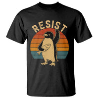 Funny Penguin Resist T Shirt Funny Penguin Resist Penguins Protest Against Tariffs