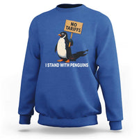 Funny Penguin Resist Sweatshirt No Tariffs I Stand With Penguins