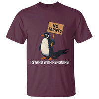 Funny Penguin Resist T Shirt No Tariffs I Stand With Penguins