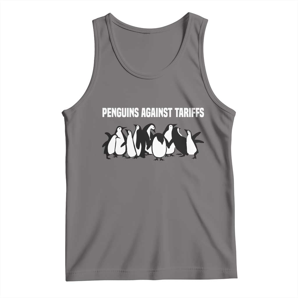 Funny Penguin Resist Tank Top Penguins Against Tariffs Sarcastic Saying Meme