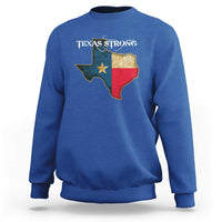 Strong Texas Sweatshirt Retro Lone Star State Pride Distressed Flag - Wonder Print Shop