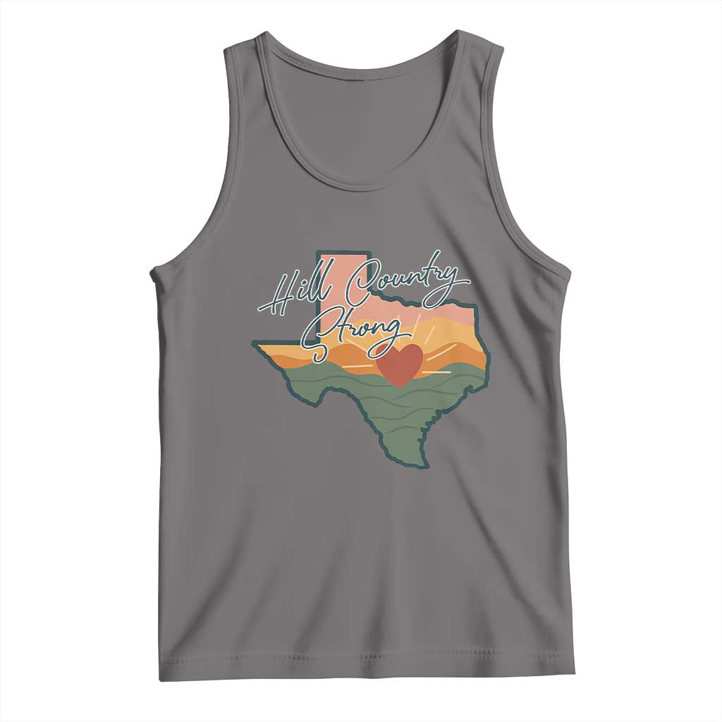 Hill Country Strong Tank Top Texas Pride for Resilient Texans Retro - Wonder Print Shop