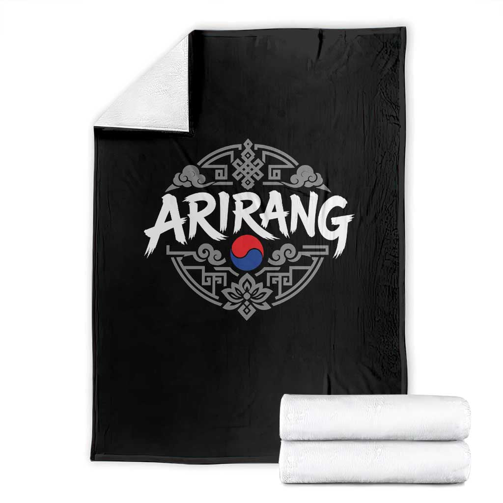Traditional Arirang Korean Heritage Taeguk Folk Culture Emblem Graphic Throw Blanket