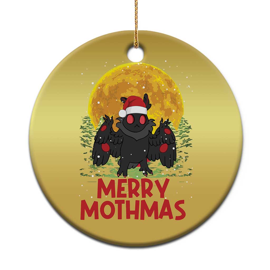 Mothman Christmas Christmas Ornament Funny Merry Mothmas Cryptid Xmas Santa - Wonder Print Shop