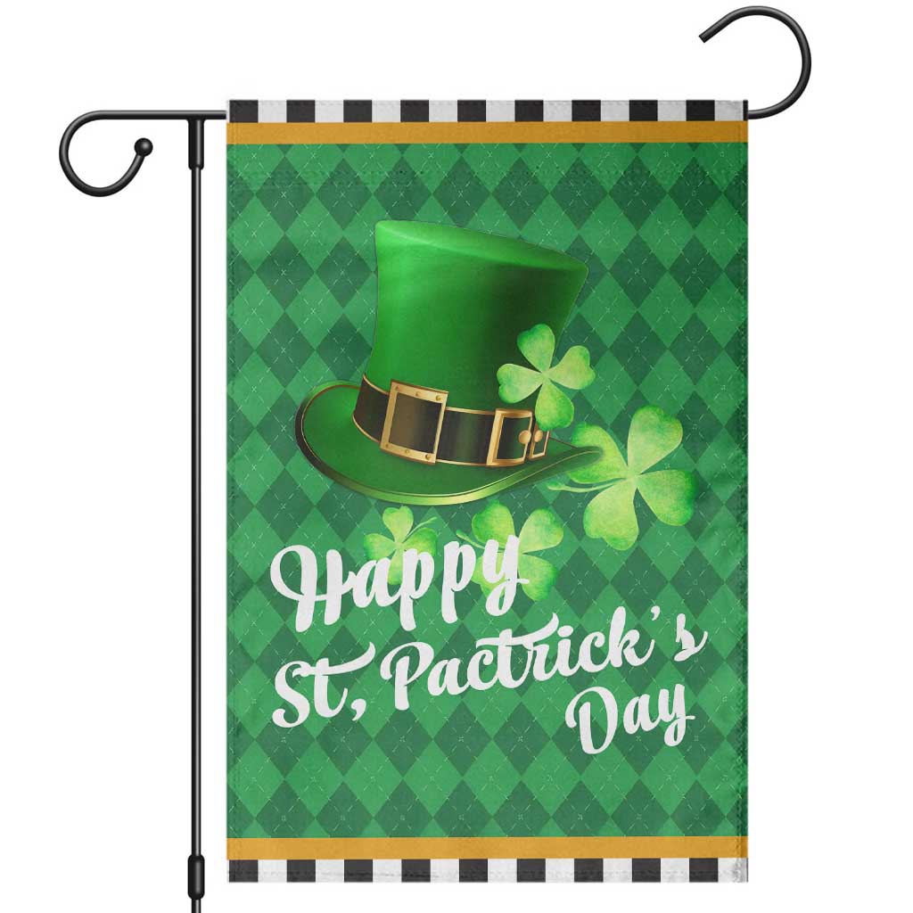 Green Leprechaun Hat Garden Flag St. Patrick’s Day Outdoor Decor