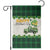 Happy St Patrick's Day Lucky Shamrocks Truck Garden Flag Welcome Green Buffalo Plaid Yard Patio Decor