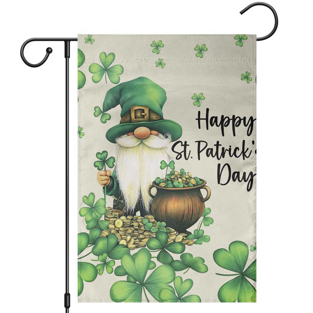 St. Patrick’s Day Gnome Garden Flag Lucky Clover Decor