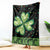 Green Dot Shamrock Welcome Throw Blanket Lucky Clover St. Patrick's Day Outdoor Decor