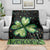 Green Dot Shamrock Welcome Throw Blanket Lucky Clover St. Patrick's Day Outdoor Decor