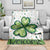 Lucky Shamrock Welcome Throw Blanket Green Dot Clover St. Patrick's Day Outdoor Decor