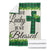 Christian Lucky Shamrocks Throw Blanket Not Lucky Just Blessed Buffalo Plaid