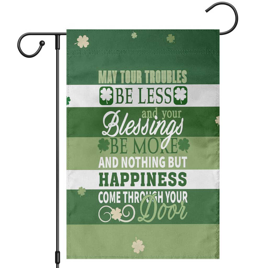 St. Patrick’s Day Blessings Garden Flag Irish Shamrock Luck And Happiness Wishes Yard Decor