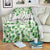 Lucky Shamrocks Welcome Throw Blanket Green Clovers St. Patrick's Day Minimalist