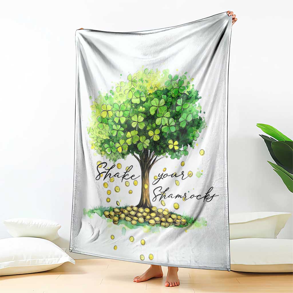 Shake Your Shamrocks Tree Throw Blanket Irish Lucky Happy St Patricks Day