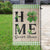 St Patricks Day Home Sweet Home Garden Flag Lucky Shamrock Buffalo Plaid Holiday Yard Decor