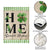 St Patricks Day Home Sweet Home Garden Flag Lucky Shamrock Buffalo Plaid Holiday Yard Decor