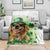 Lucky Golden Retriever Welcome Throw Blanket Happy St Patricks Day