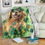 Lucky Golden Retriever Welcome Throw Blanket Happy St Patricks Day