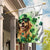 Lucky Golden Retriever Welcome Garden Flag Happy St Patricks Day