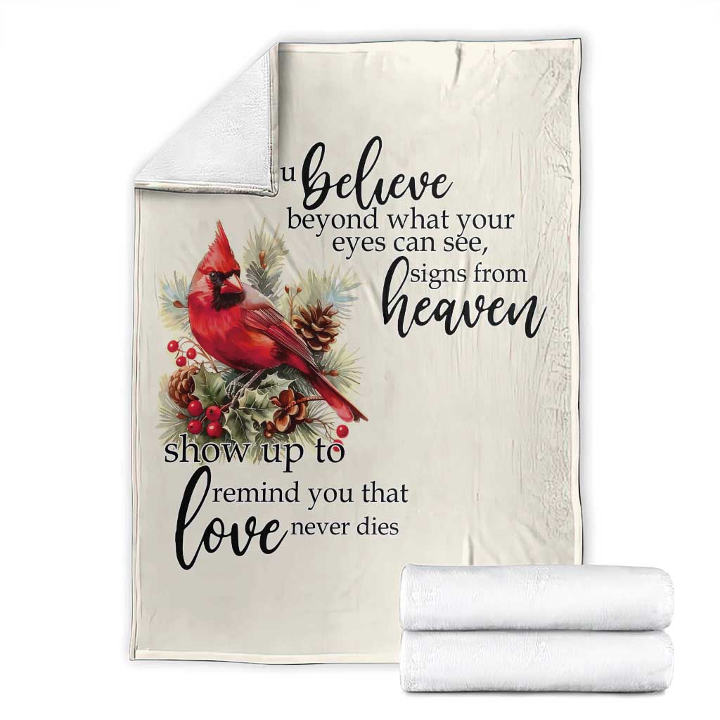 Spiritual Cardinal Throw Blanket Signs from Heaven Memorial Remembrance and Love