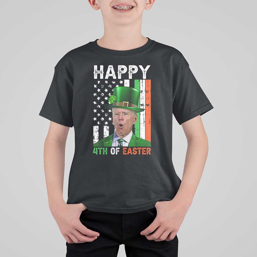 Funny Biden St Patricks Day T Shirt For Kid Happy 4th Of Easter American Irish Flag Shamrock - Wonder Print Shop