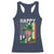 Funny Biden St Patricks Day Racerback Tank Top Happy 4th Of Easter American Irish Flag Shamrock