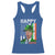 Funny Biden St Patricks Day Racerback Tank Top Happy 4th Of Easter American Irish Flag Shamrock