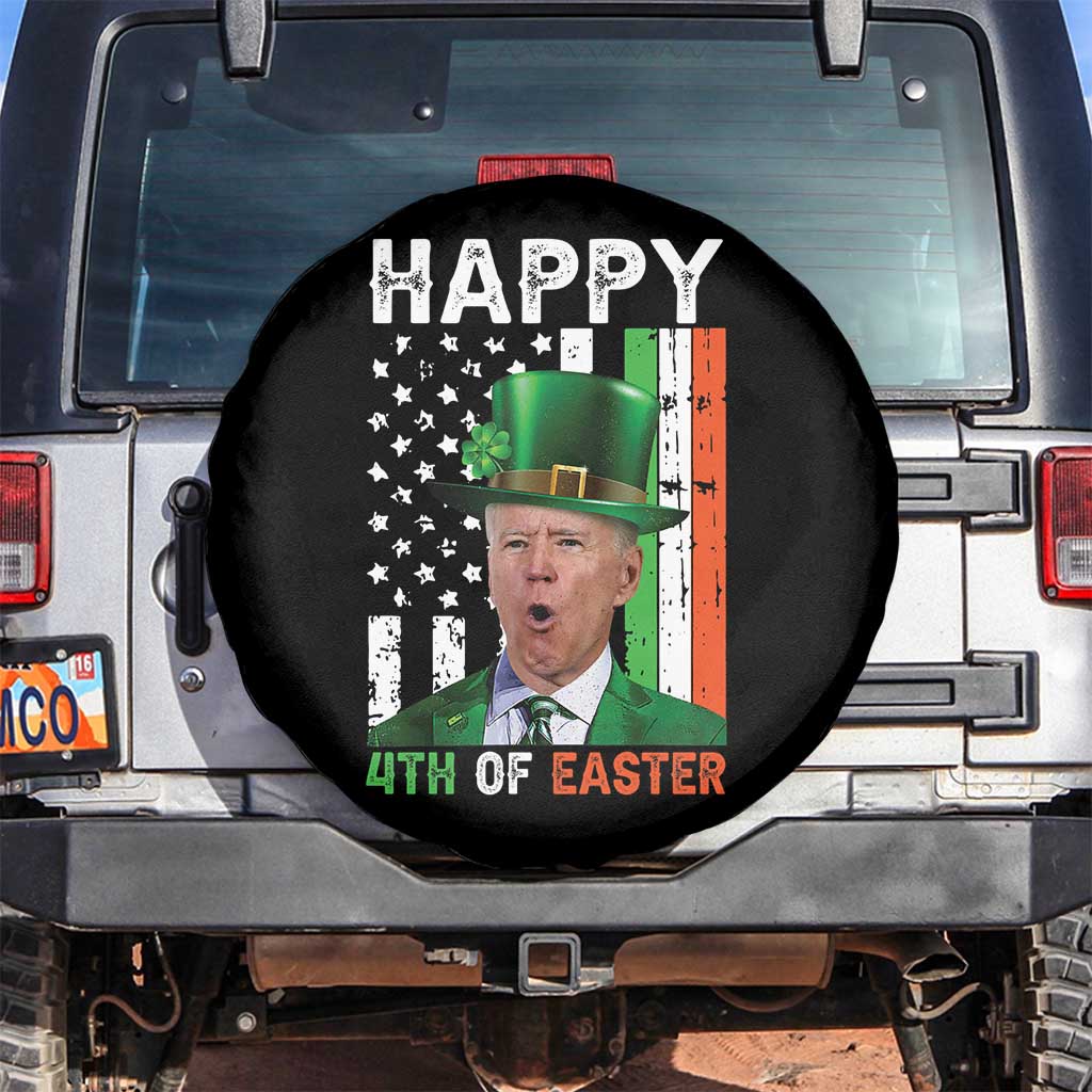 Funny Biden St Patricks Day Spare Tire Cover Happy 4th Of Easter American Irish Flag Shamrock