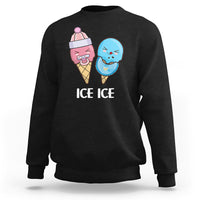 First Mother's Day sweatshirt in black with “ICE ICE” ice cream character graphic.