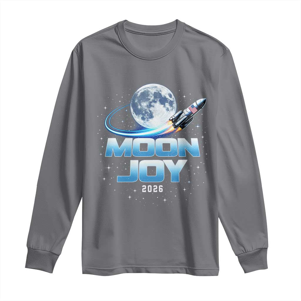 Celestial Moon Joy 2026 Long Sleeve Shirt Rocket Launch '26 Lunar Mission Celebration