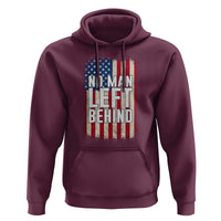 No Man Left Behind Patriotic Hoodie Distressed American Flag