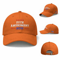 25th Amendment Now Patriotic Baseball Cap Red White and Blue Political Satire