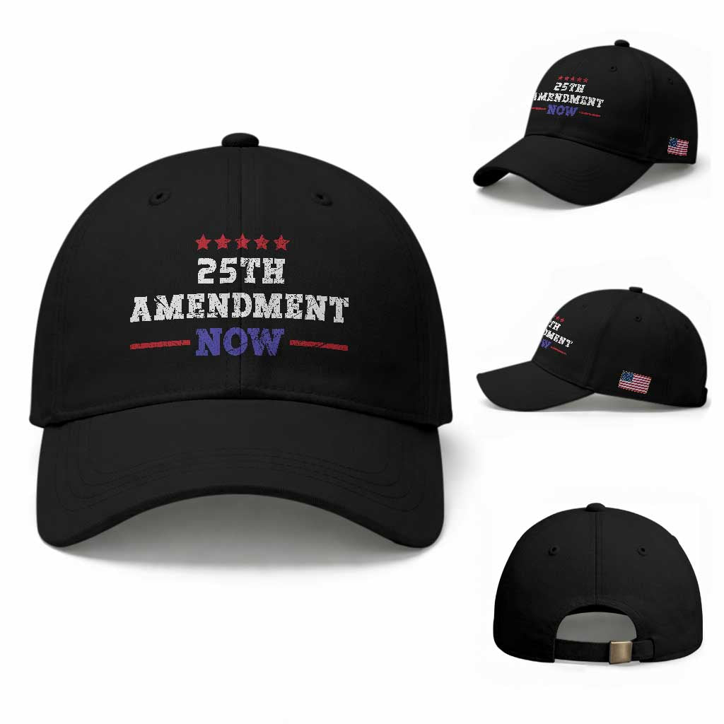 25th Amendment Now Patriotic Baseball Cap Red White and Blue Political Satire