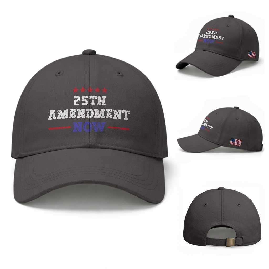 25th Amendment Now Patriotic Baseball Cap Red White and Blue Political Satire