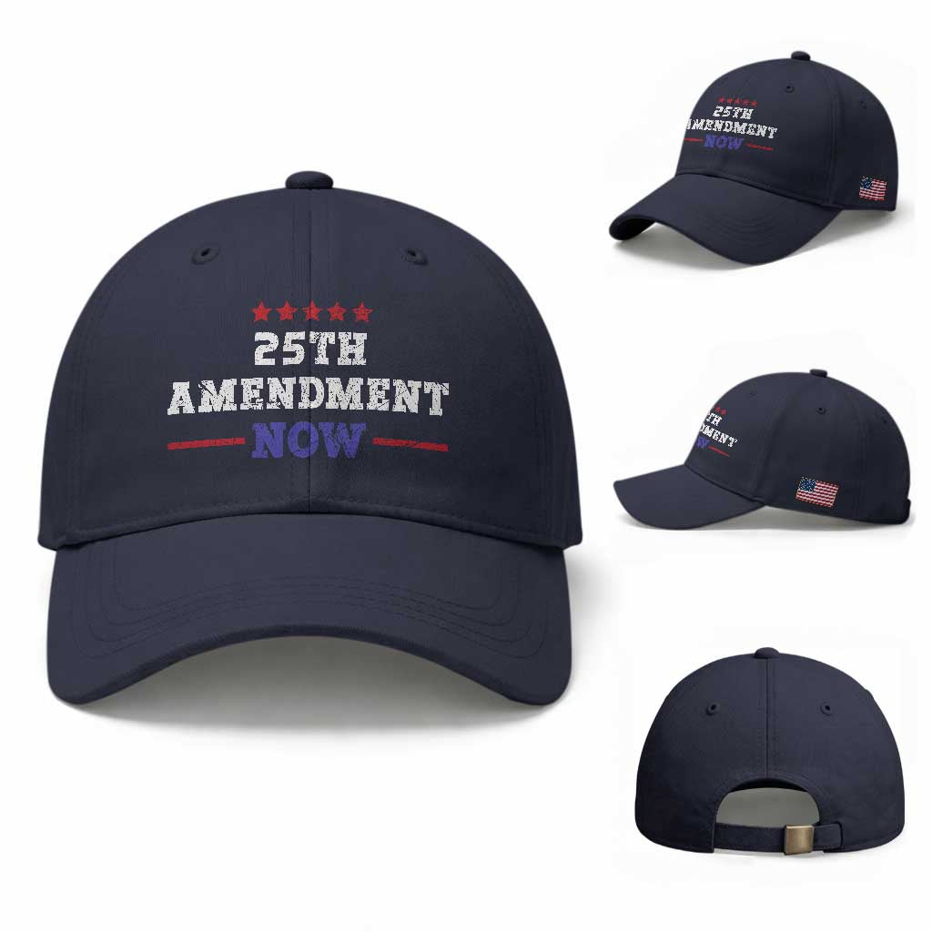 25th Amendment Now Patriotic Baseball Cap Red White and Blue Political Satire