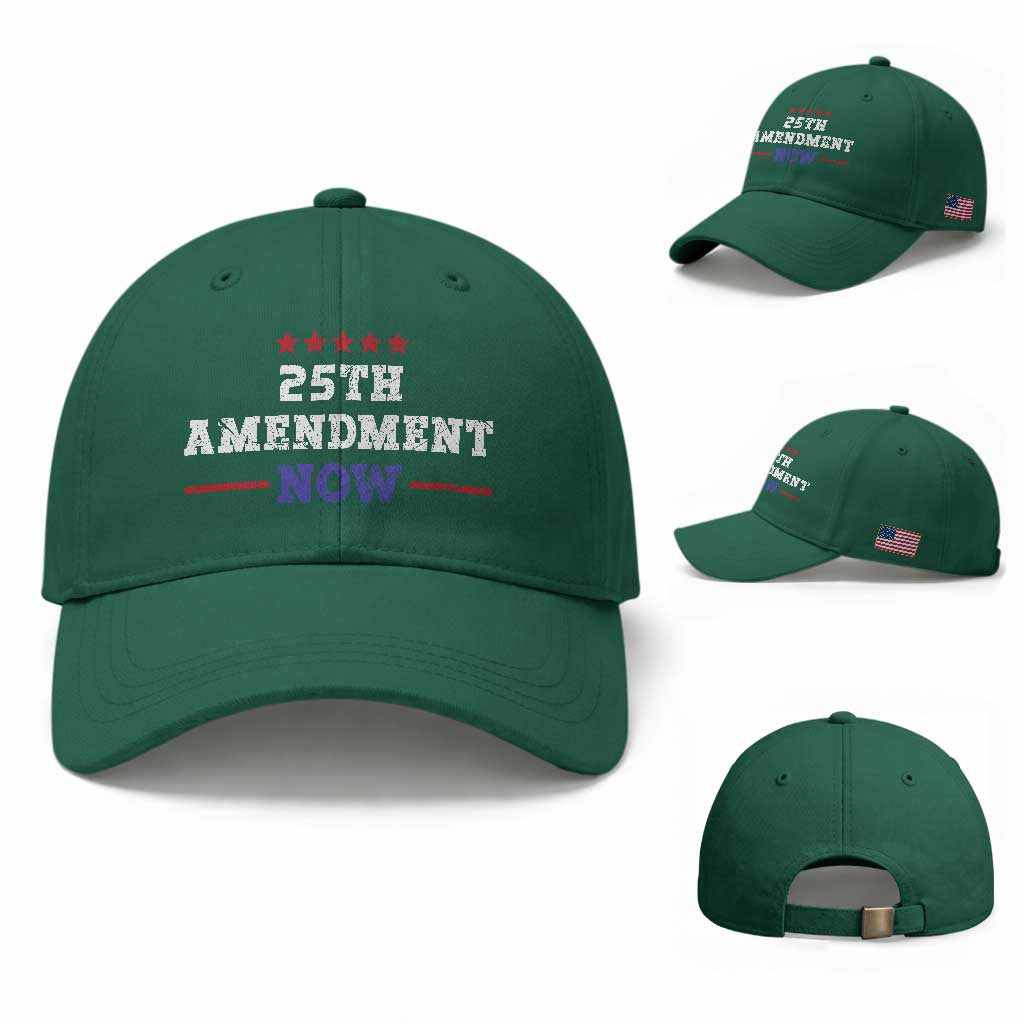 25th Amendment Now Patriotic Baseball Cap Red White and Blue Political Satire