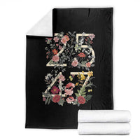 2547 Wildflower Floral Graphic Throw Blanket Subtle Coded 25th Amendment Political Satire Aesthetic