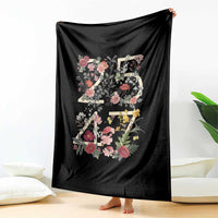 2547 Wildflower Floral Graphic Throw Blanket Subtle Coded 25th Amendment Political Satire Aesthetic