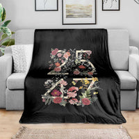 2547 Wildflower Floral Graphic Throw Blanket Subtle Coded 25th Amendment Political Satire Aesthetic