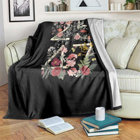 2547 Wildflower Floral Graphic Throw Blanket Subtle Coded 25th Amendment Political Satire Aesthetic