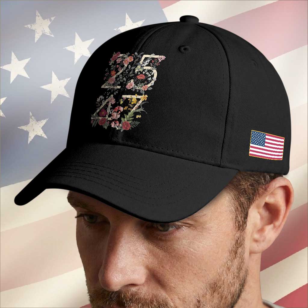 2547 Wildflower Floral Graphic Baseball Cap Subtle Coded 25th Amendment Political Satire Aesthetic