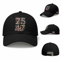 2547 Wildflower Floral Graphic Baseball Cap Subtle Coded 25th Amendment Political Satire Aesthetic
