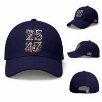 2547 Wildflower Floral Graphic Baseball Cap Subtle Coded 25th Amendment Political Satire Aesthetic