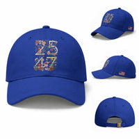 2547 Wildflower Floral Graphic Baseball Cap Subtle Coded 25th Amendment Political Satire Aesthetic
