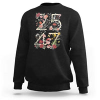 2547 Wildflower Floral Graphic Sweatshirt Subtle Coded 25th Amendment Political Satire Aesthetic