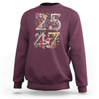 2547 Wildflower Floral Graphic Sweatshirt Subtle Coded 25th Amendment Political Satire Aesthetic