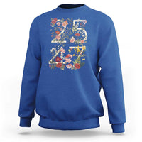 2547 Wildflower Floral Graphic Sweatshirt Subtle Coded 25th Amendment Political Satire Aesthetic
