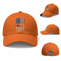 It's Time The 25th Amendment Baseball Cap Article II Red Hat Distressed American Flag Graphic